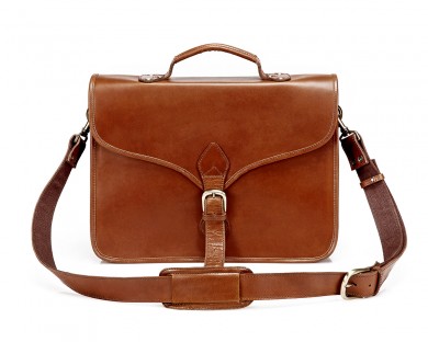 TheCompanion Thin Briefcase - Light Brown
