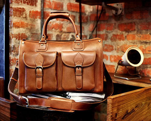 Jomashop.com Men Accessories Bags Laptop Bags Mens Gekko Leather Briefcase 